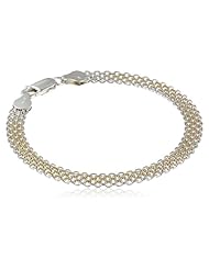 Italian Sterling Silver Bismark Bracelet, 7.5"