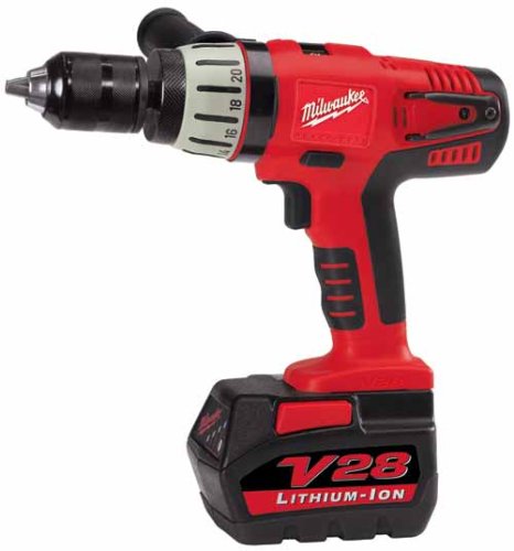 Factory-Reconditioned Milwaukee 0724-84 28-Volt 1/2-inch Lithium Ion Hammer Drill/Driver Kit