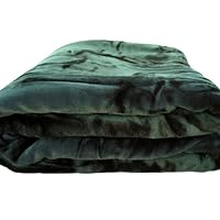 Brand New Queen Size Solid Super Soft Plush Mink Blanket Green