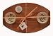 Out of the Woods of Oregon Double Bread and Oil Board with Hand-Painted Olives