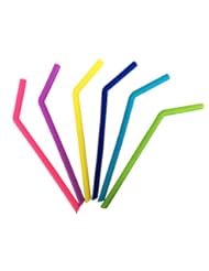 Kitchen: Reusable Silicone Drinking Straws- JUMBO, Flexible Milkshake Straws & Smoothie Straws, 6 PACK - ECO-FRIENDLY & BPA-FREE, Safe For Kids - Dishwasher Safe