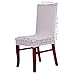 SHZONS™Super Fit Stretch Removable Washable Solid Dining Chair Slipcovers Seat Protector Covers(Pack of 4,GrayBlack)