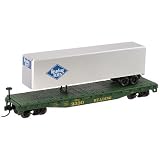 Atlas Trainman - Trainman 50' Flat Car w/40' Trlr Reading 9314 N