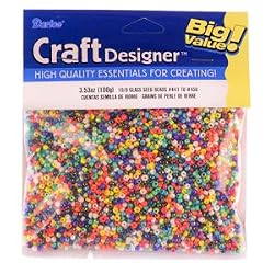 10/0 Rocaille Seed Beads, Multi Pearl, 100 Gram Pkg.
