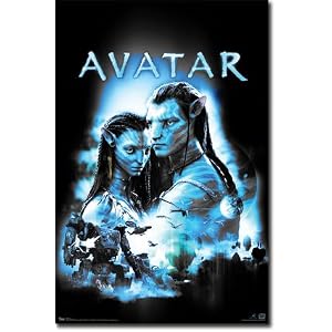 Black Wood Framed Print Avatar Movie Poster - Embrace -
