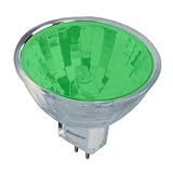 Bulbrite 637250 - EXN/G - Green 50 Watt MR16 Style Halogen Light Bulb, 12 Volt, 38 Degree Beam Spread