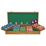 500 PaulsonR National Poker Series Chips w/Oak Case