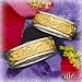 Jewelry : 14K Women's 2 Tone 8MM Gold Engraved Wedding Band