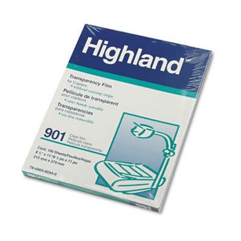 Transparency Film for Copiers, Letter, Clear, 100/Box