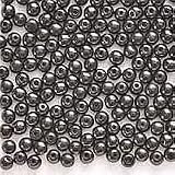 Black round glass beads