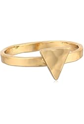 Mercedes Salazar Gold Hammered Triangle Stackable Ring