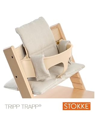 tripp trapp highchair cushion - beige stripe