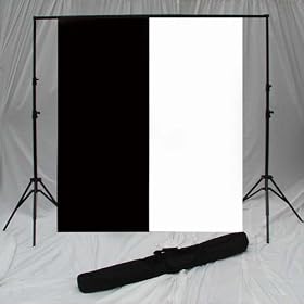 Backdrop Background Portable Support with Two Backdrops from Pro Photo Connect by Pro Photo Connect