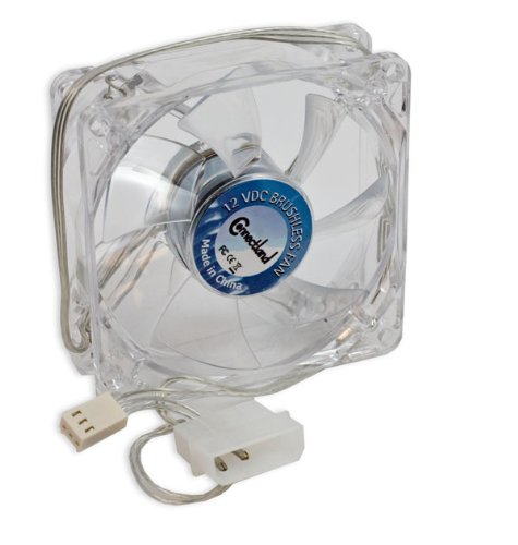 Syba Connectland CL-COO68008 80mm Case Cooling Hydro Bearing Fan with 4 Blue LED lights