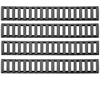 Pack Of 4 Heat Resistant Black 18 Slot 7 Inch Ladder AR-15 AR15 AK-47 M4 M16 Rifle Handguard Weaver Picatinny Rail Covers