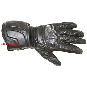 G19 GUNTLET MOTORCYCLE GLOVES KEVLAR LEATHER BLACK