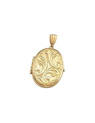 Solid OVAL MEDIUM EMBOSSED LOCKET 14K Yellow / Gold / 26.00X19.00 MM / 2.5316 DWT