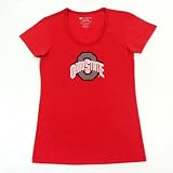NCAA Women's Ohio State Buckeyes Marquee Short Sleeve Tee Shirt, Red, Small