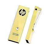 HP ヒューレット・パッカード USBメモリ (32GB, c335w - USB 2.0 / ゴールド クリップ式 スワロフスキー クリスタル 金屬製 耐衝撃 防滴 防塵)