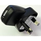 LUPO BLACK 3 PIN 1000mA USB USB Power Adapter UK Mains Charger for all Apple Ipods, MP3 players, Mobile phones, PDA's & Digital Camerasby LUPO