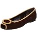 Butter Women's Beverly Peep Toe Flat,Brown/Camel Suede,9 B US