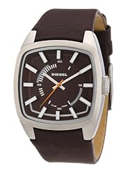 Diesel Mens DZ1528 Brown Leather Quartz Watch with Brown Dial