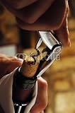 Wallmonkeys Peel and Stick Wall Decals - Pulling out Wine Cork with Cork Screwer - 24