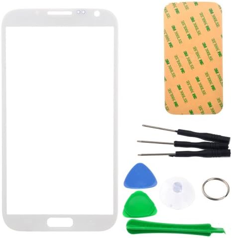 Front Screen Glass Lens For Samsung Galaxy Note 2 N7100 i317 T889 +Tools (white)