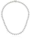 CZ by Kenneth Jay Lane "Basics" 36 Cttw 16.5" Floral Rounds Cubic Zirconia Line Necklace