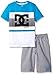 DC Apparel Boys' 2 Piece Jersey Logo Tee with French Terry Short Set