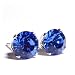 Sparkling 925 Sterling Silver Stud Earrings set with Sapphire Blue Swarovski Crystal Stones. Gift Box. Beautiful jewellery for very special people.