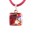 Handmade Murano Glass Pendant - Ally Square S Gold/Red Style 1 Handmade Murano Glass Pendant - Ally Square S Gold/Red Style 1