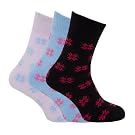 Ladies/Womens Brushed Inside Thermal Socks, Snowflake Design (Pack of 3)