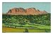 New Mexico, Santa Fe Trail View of Hermit's Peak, Human Face Rock Formation Giclee Poster Print, 18x24