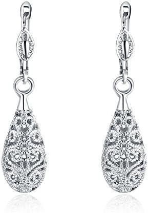 Sweet Berry Nickle Free Antiallergic Earrings For Women New Fashion Jewelry (White Gold)