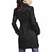 DJT Women's Elegant Long Trench Coat with Belt