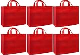 Reusable Gift Bags, Large, Red 6 Pack Reusable Gift Bags, Large, Red 6 Pack