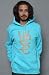 WeSC The Overlay Hooded Sweatshirt in Mauritius Blue hood ,Sweatshirts for Men