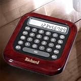Personalized High Gloss Mahogany Multi-Function Calculator