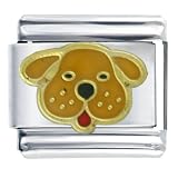 Animal Panting Dog Italian Charms Bracelet Link