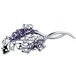 Swarovski Crystal Silver Tone Mother And Son Lizardes Brooch Pin