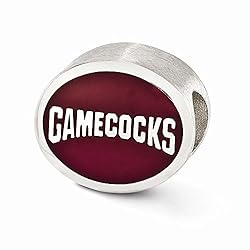 Sterling Silver Enameled University Of South Carolina Collegiate Bead