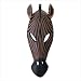 Carved Wood African Tribal Zebra Mask Wall Plaque Decor