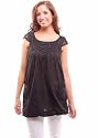 Black Cotton Womens Summer Tunic Top [Apparel]