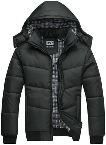 Men's Winter Thicken Warm Stand Collar Down Jacket Coat Outwear Parka Overcoat Black