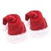 2pcs Christmas Santa Hat,Double Layer Luxury Plush Christmas Santa Claus Cap Xmas Hat for Adults