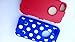 E803CP, Polka Dot Combo Hard Soft High Impact Case for iPhone 5 Purple