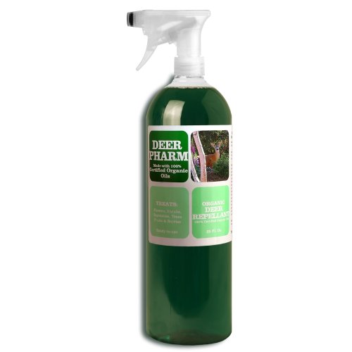 Deer Pharm Organic Extraordinary Deer Repellant, 33.8 Fluid Ounce Spray Bottle