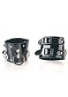 Black Patent Ankle Cuff With Attached O-Rings (Black-1)
