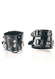 Black Patent Ankle Cuff With Attached O-rings(Black-1)